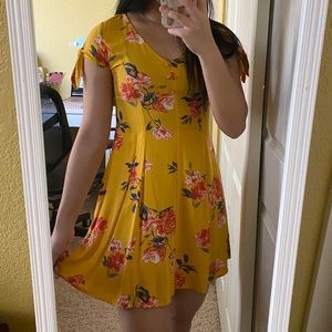 Yellow floral dress